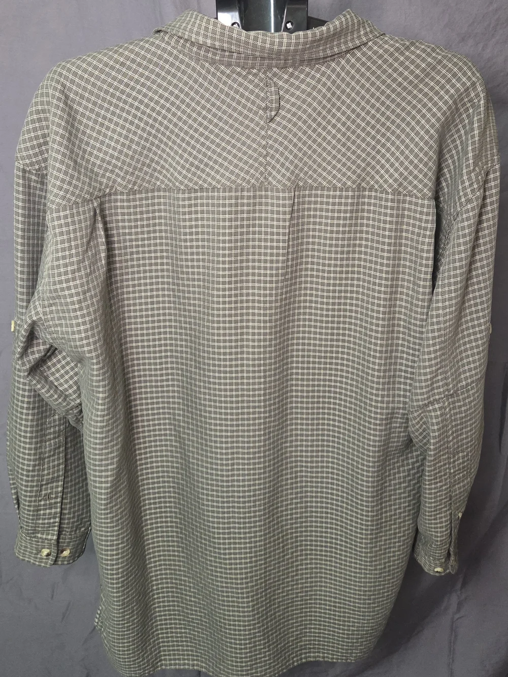 The North Face Men's Gray Check Button-Down Shirt